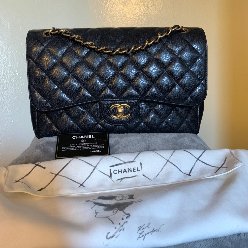 ❌SOLD❌Chanel Classic Double Flap Jumbo in Caviar